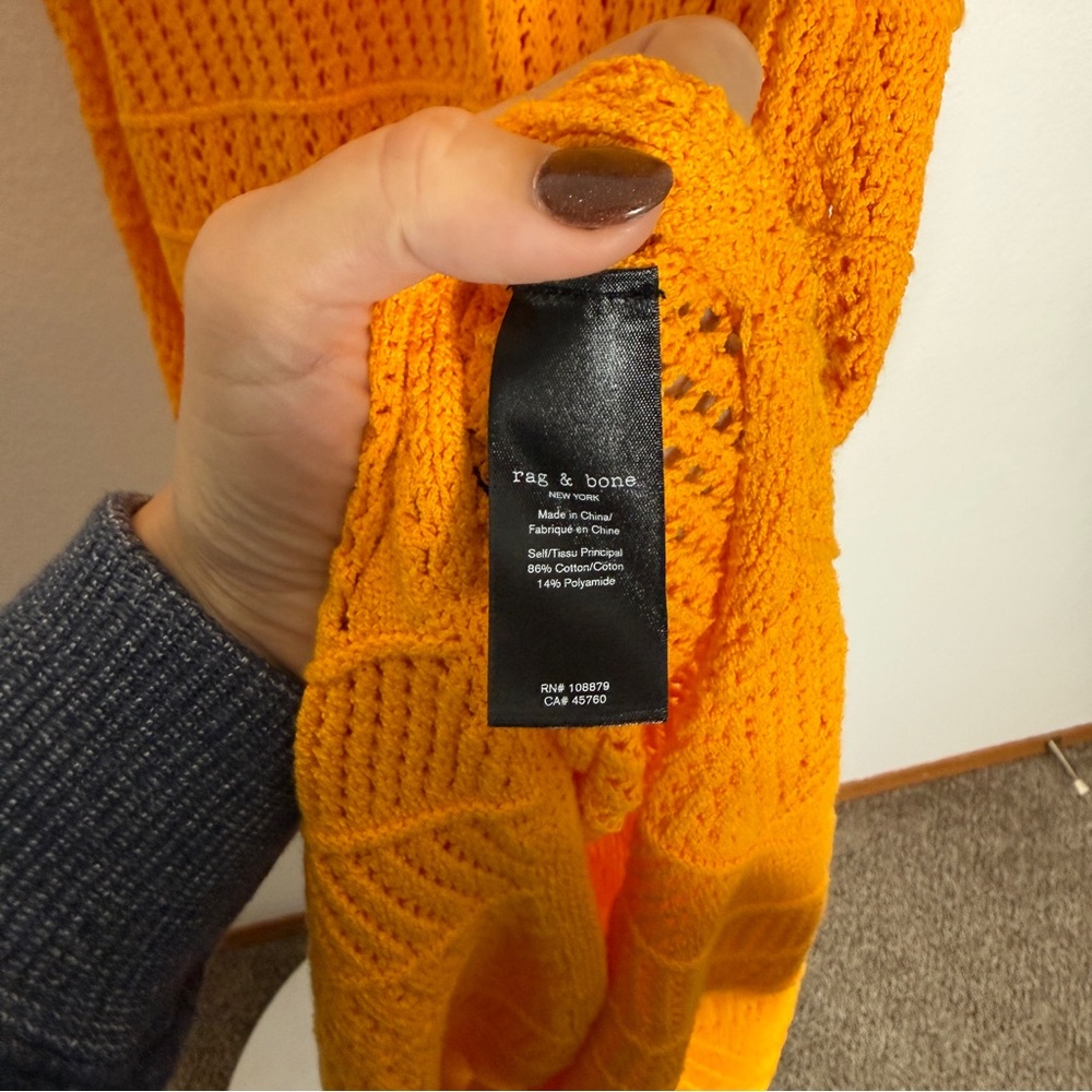 Rag & Bone Renee Long Deep Yellow Knit Dress Side Slit Lined Size M NWT - Picture 8 of 9